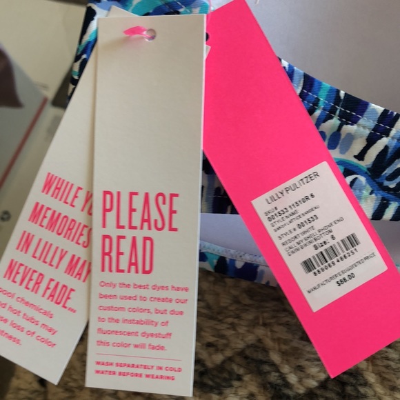 NWT Lilly Pulitzer Sandy Lattice Bandeau, 6 - Picture 7 of 7